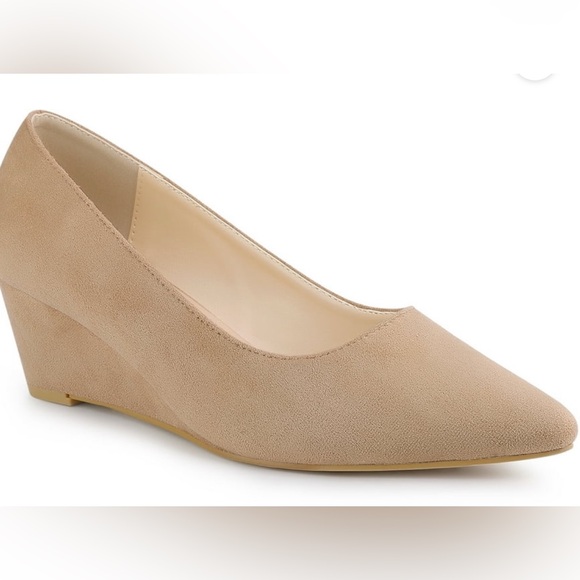 Allegra K Classic khaki Wedge Shoes - Picture 1 of 1
